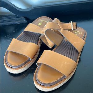 Franco Sarto Zarlo Leather Strap Sandals Women's Size 9